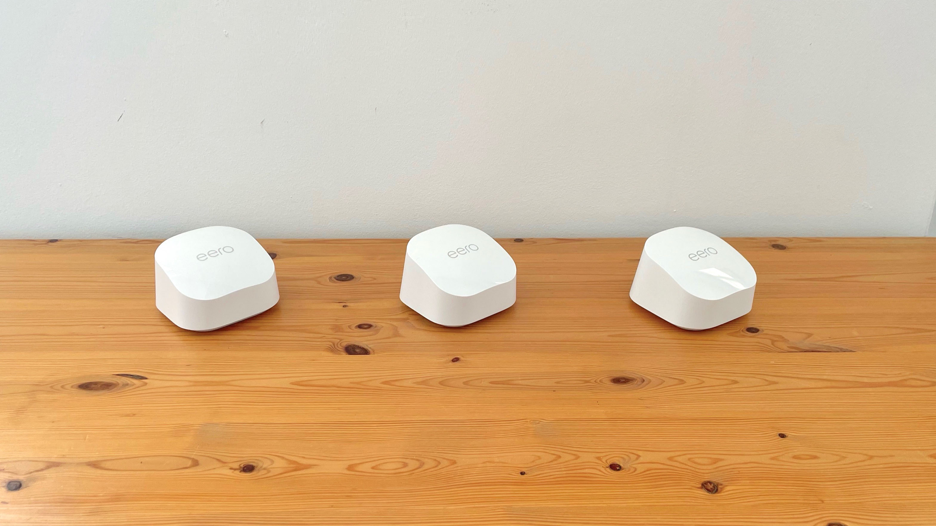 Eero 6+ on a wooden table