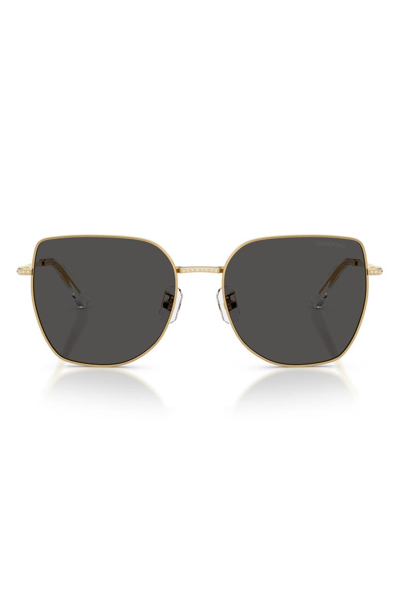 59mm Polarized Square Irregular Sunglasses