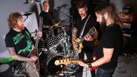 Mastodon rehearsing, Brann Dailor, Brent Hinds, Bill Kelliher, Troy Sanders, Atlanta, Georgia, United States, 12th August 2011