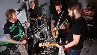 Mastodon rehearsing, Brann Dailor, Brent Hinds, Bill Kelliher, Troy Sanders, Atlanta, Georgia, United States, 12th August 2011
