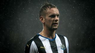 NEWCASTLE, ENGLAND - DECEMBER 19: Siem de Jong of Newcastle during the Barclays Premier League match between Newcastle United and Aston Villa at St.James' Park on December 19, 2015, in Newcastle upon Tyne, England. (Photo by Serena Taylor/Newcastle United via Getty Images)