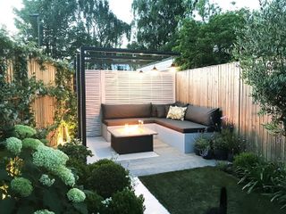 small garden layout ideas: small seating area Harrington Porter