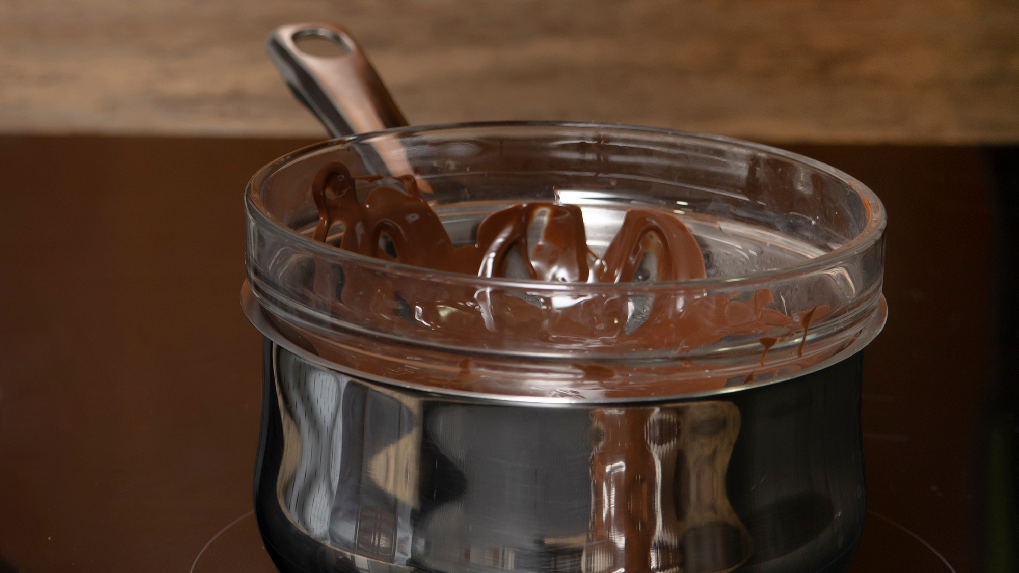 Chocolate melting in a bain-marie