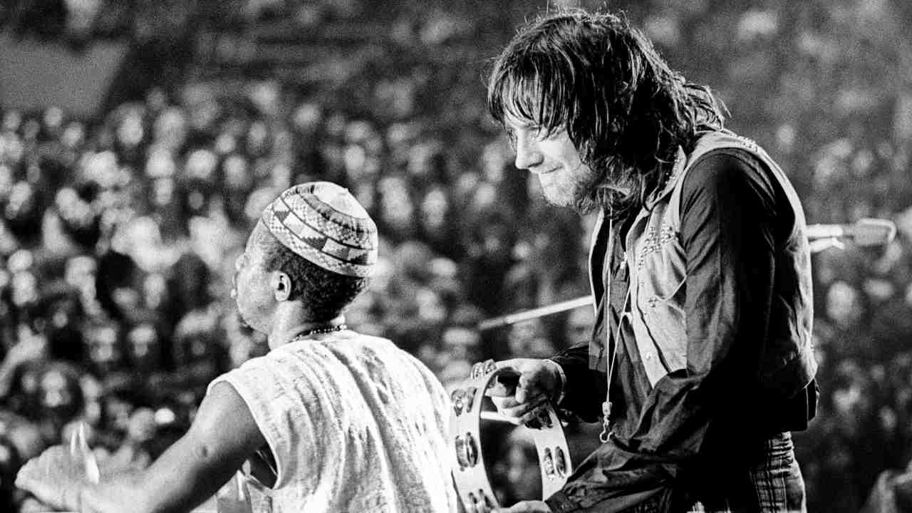 Chris Wood performing onstage with Traffic in 1973