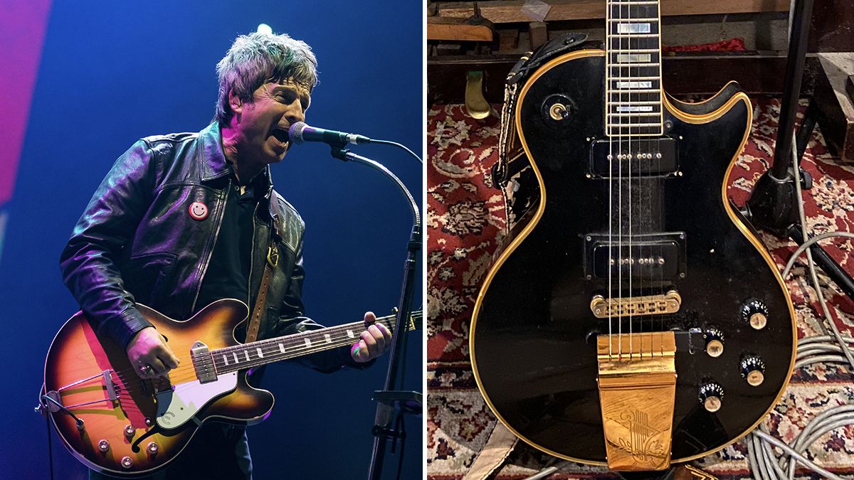 Noel Gallagher (left) and Bill Ryder-Jones&#039; Les Paul