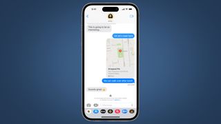 iMessage Contact Key verification message displayed on an iPhone screen