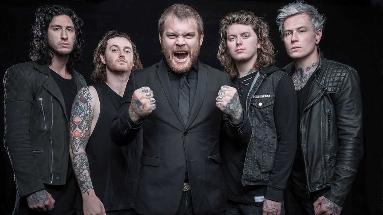 A photograph of The reunited Asking Alexandria