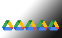 Google Drive logo over gradient from light to dark