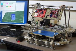 The Reprap Mendel printer sells for $520, some assembly required.