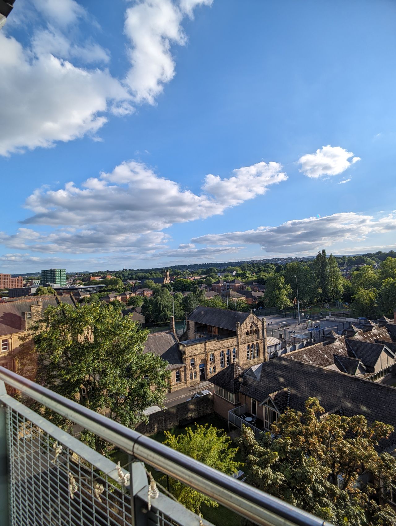 A photo of a city taken with a Moment Tele 58mm lens attached to a Google Pixel 7 Pro