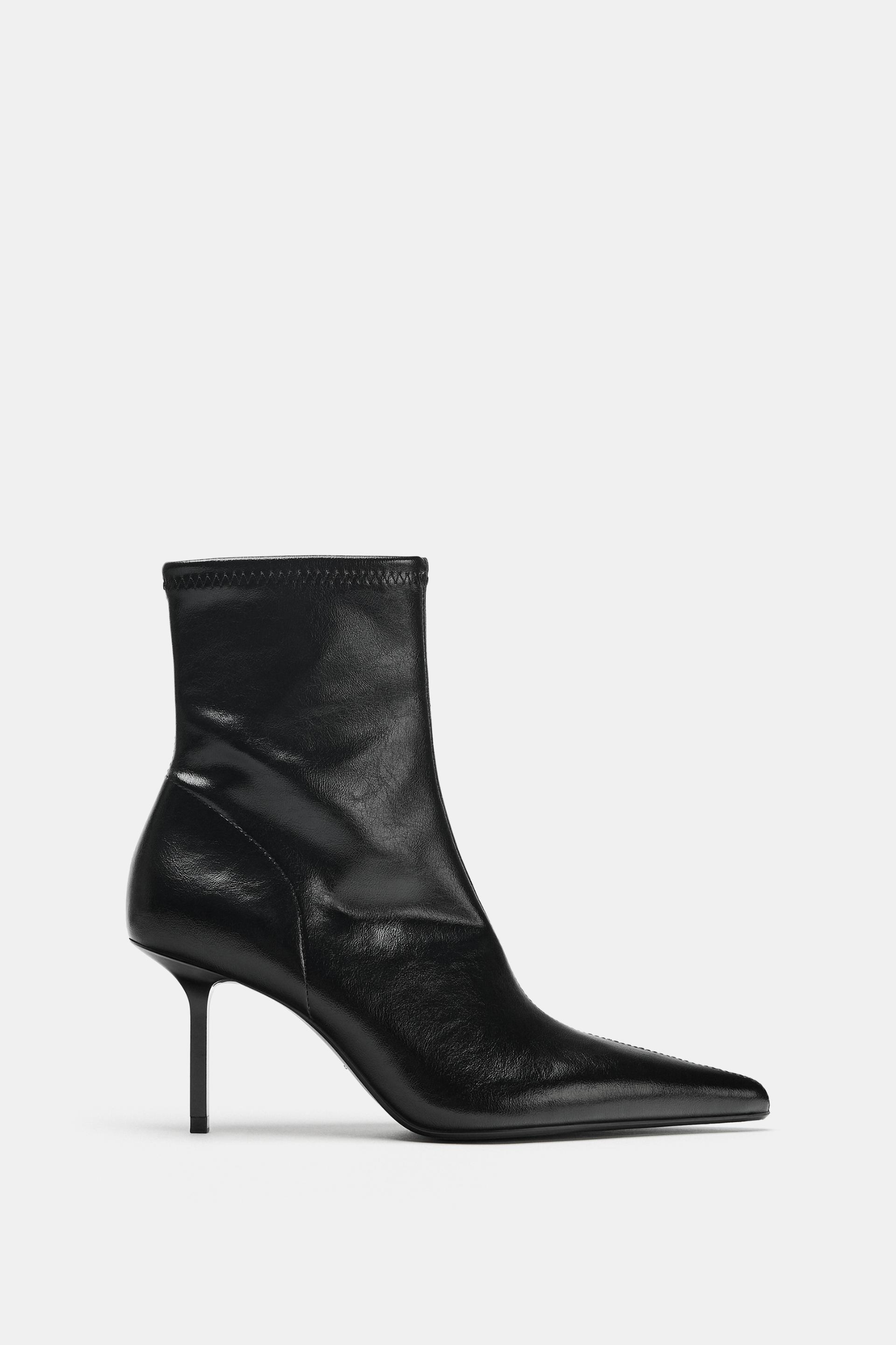 ZARA, Heeled Ankle Boots - Black - 2