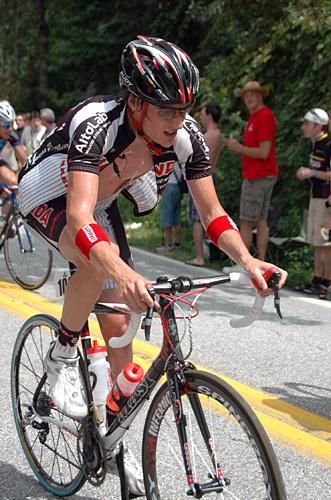Riders suffered in the heat of the day early in the race.