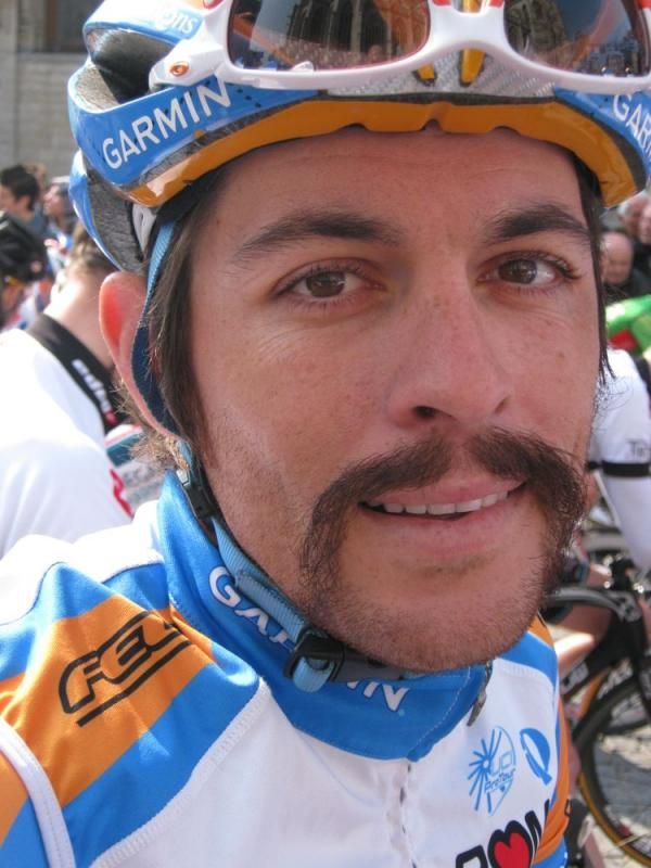 Steve Cozza (Garmin-Transitions) shows his 'tache