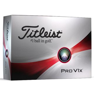 The Titleist Pro V1x 2023 Golf Ball on a white background