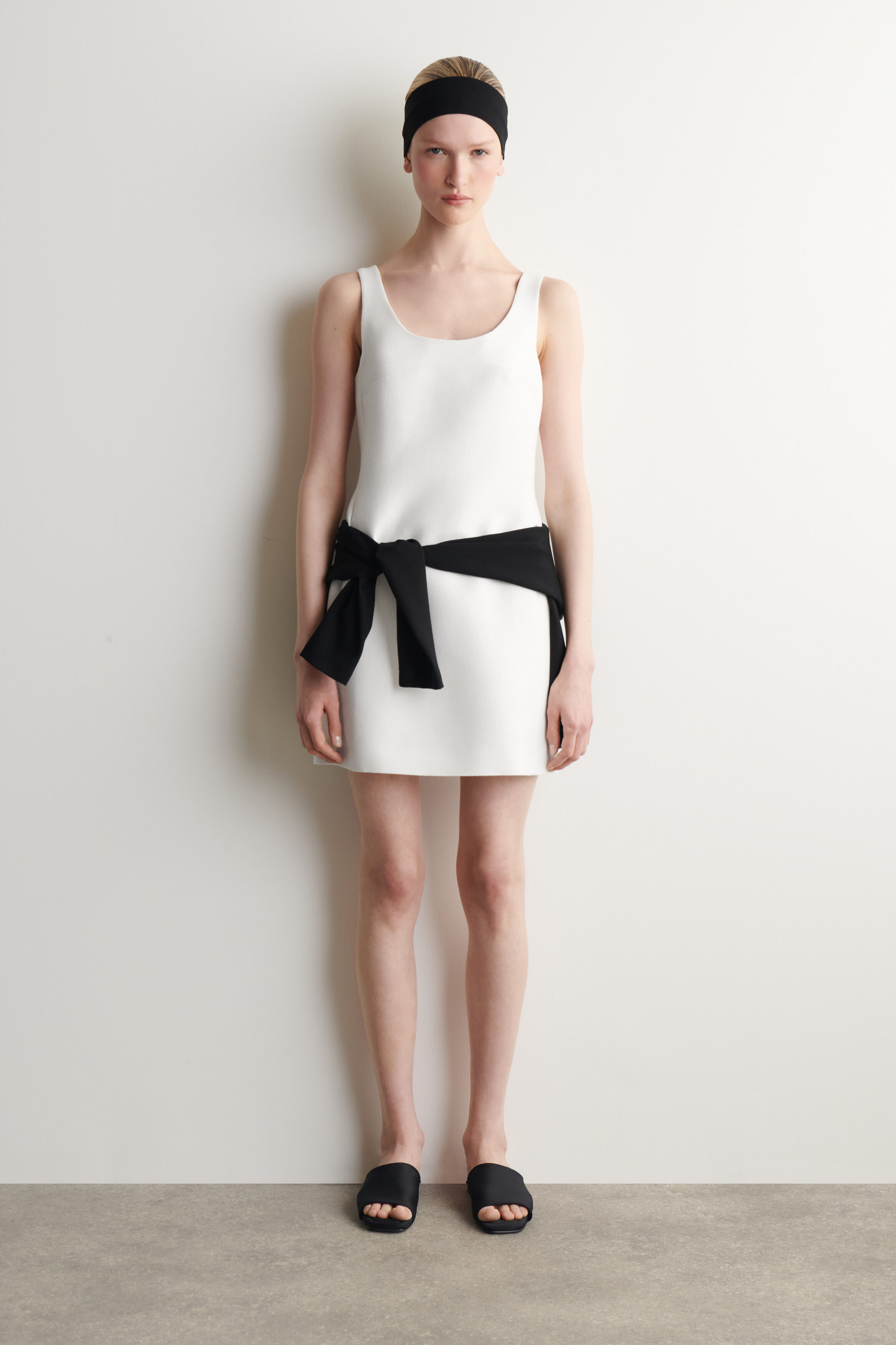 Sculpted Textured Mini Dress