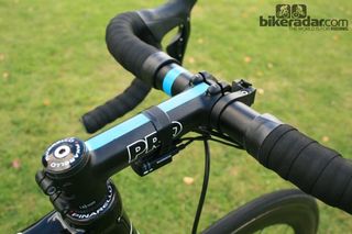 At 1.89m and using a 56cm frame, Stannard needs a long 141mm Pro Vibe stem. And it was pretty slammed, naturally