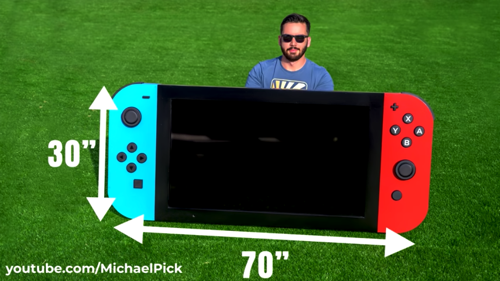 YouTuber builds world&#039; largest Nintendo Switch