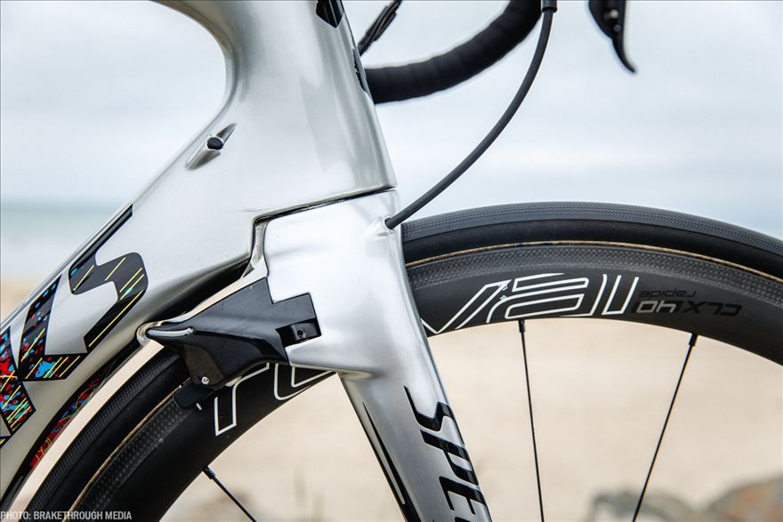 The liquid silver paint with a touch of Chrome makes Kittel's Venge one of the more eye catching bikes in the bunch