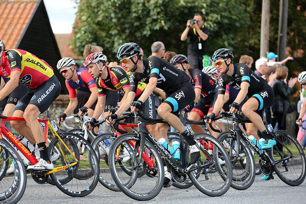 The peloton in action during stage 7.