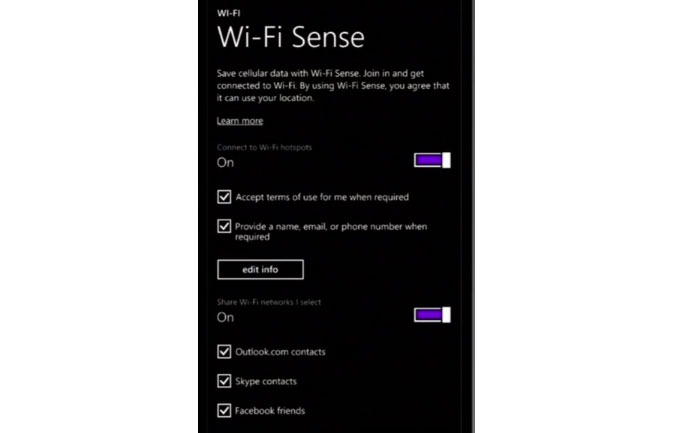 Wi-Fi Sense