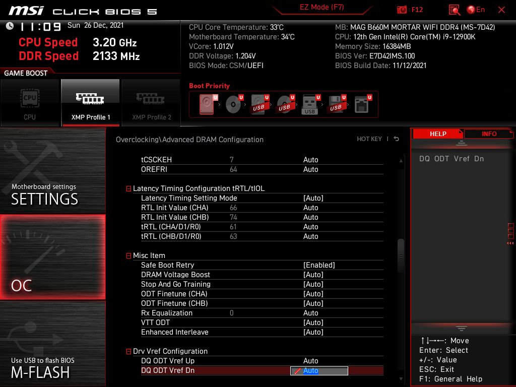 MSI MAG B660M Mortar WIFI DDR4