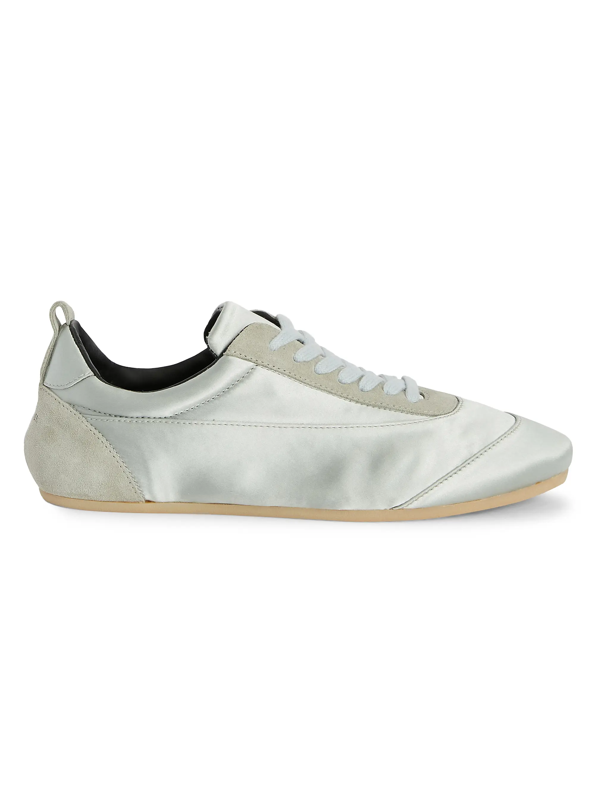 Panelled Satin Low-Top Sneakers