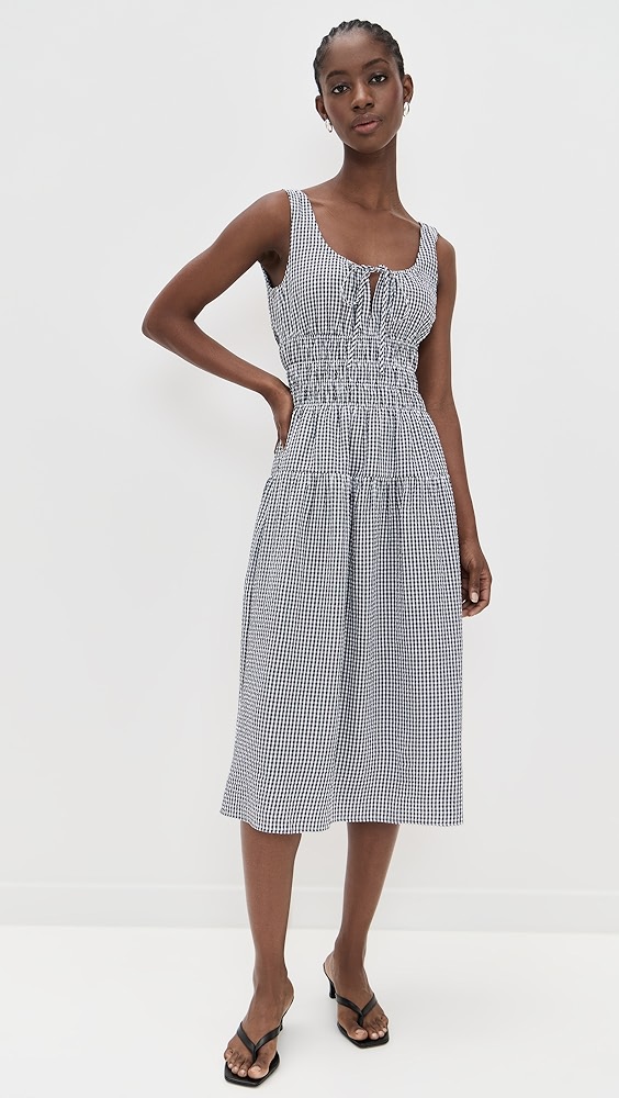 Wayf Nina Smocked Midi Dress