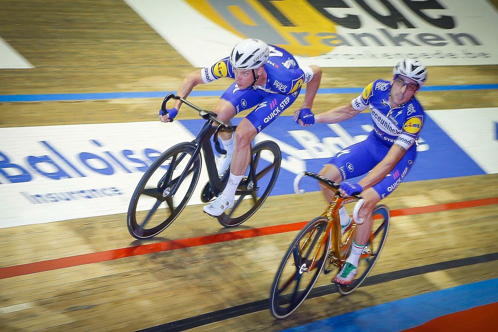 Iljo Keisse and Elia Viviani won the first Madison on day 4 at the Gent Six