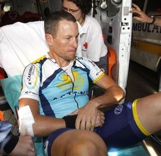 Lance Armstrong (Astana) left Europe after just two days
