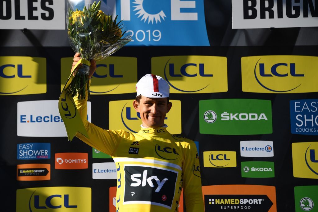 Michal Kwiatkowski (Team Sky) in yellow at Paris-Nice.