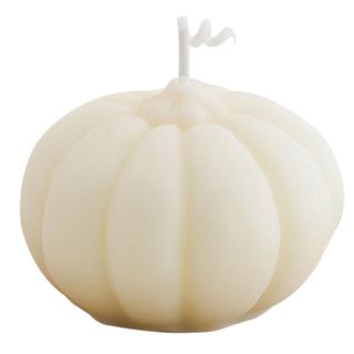 White pumpkin candle