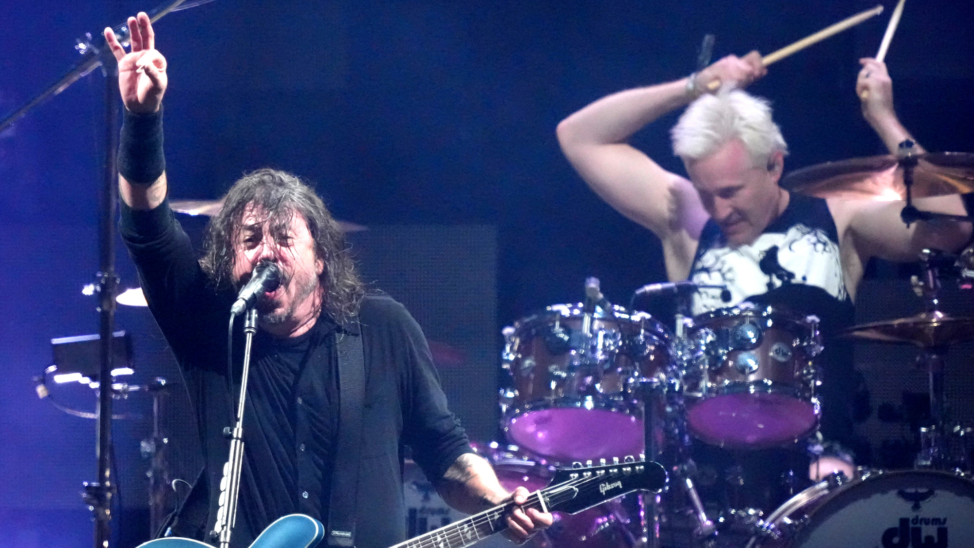 Dave Grohl and Josh Freese in 2023