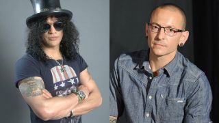 Photos of Slash and Chester Bennington