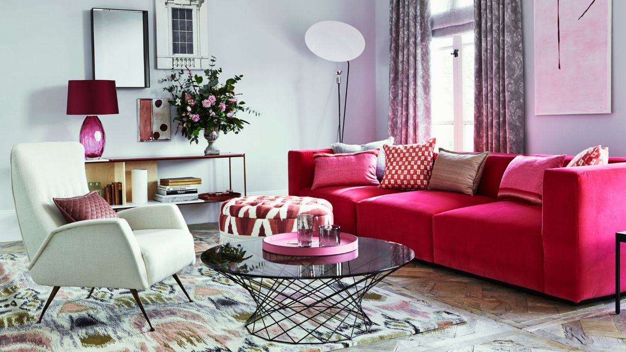 Pink living room