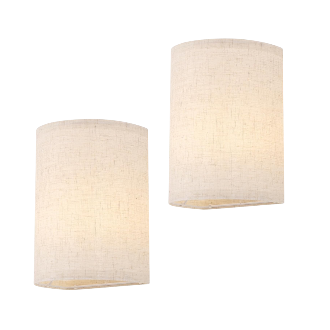Shenmoyl Adhesive Battery Operated Wall Sconce Set of 2, 5000 Mah Battery Rechargeable Bulb With 12 Rgb Colors, Stick on Wall Sconce No Drill Wall Lights, Linen