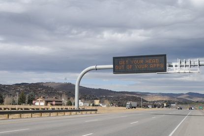 A highway sign in Utah.