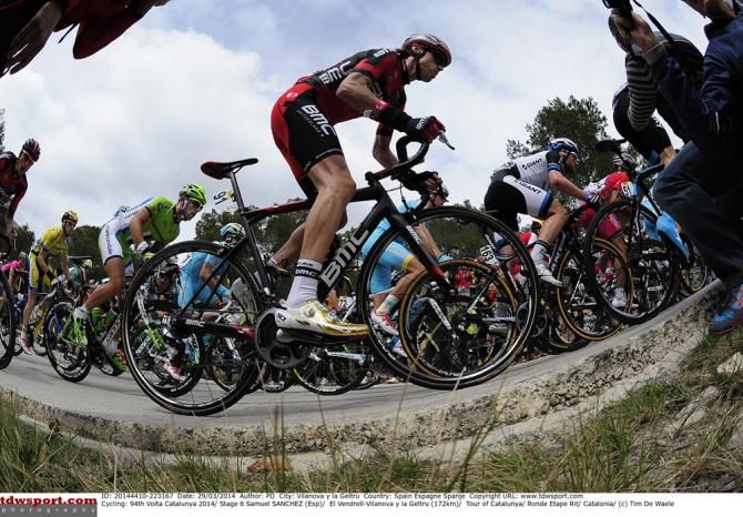 Sammy Sanchez (BMC) in action during stage 6 at Catalunya