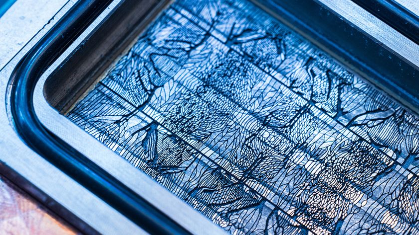 Channels etched into silicon.