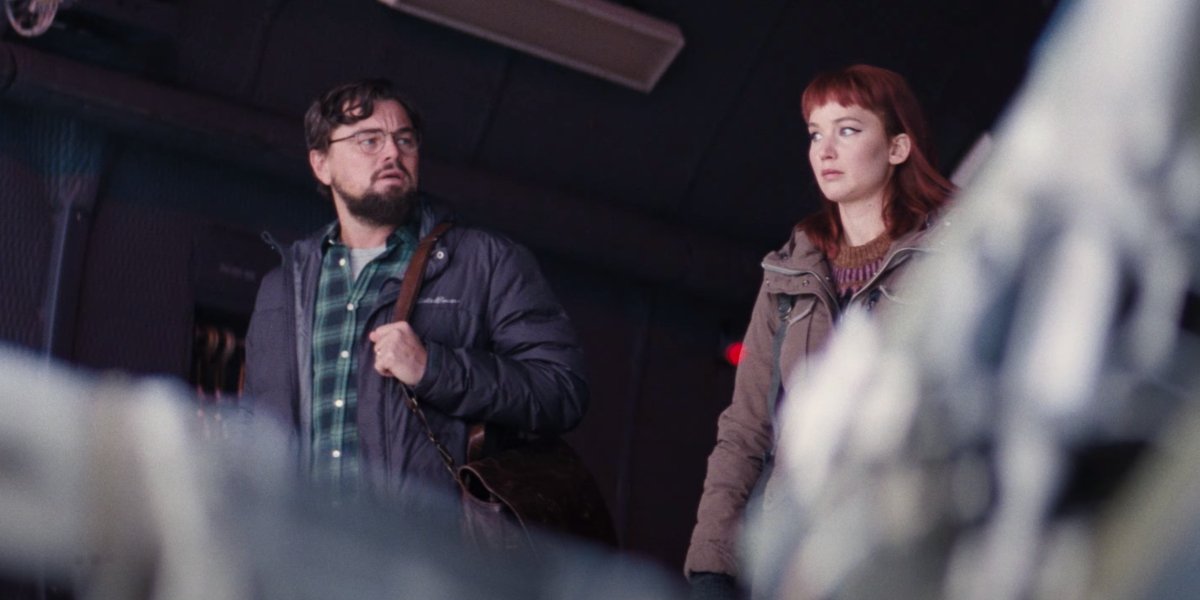 Leonardo DiCaprio and Jennifer Lawrence in Don&#039;t Look Up