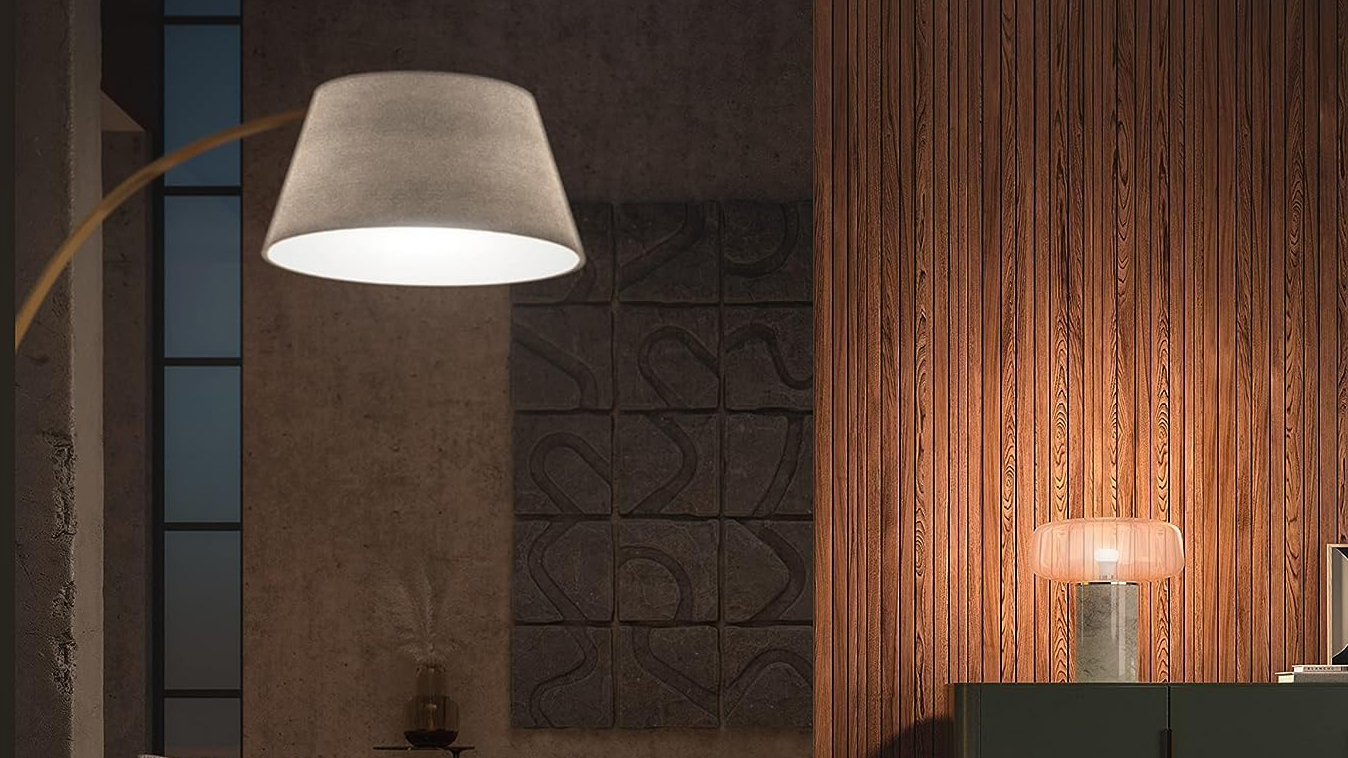Two lamps fitted with Philips Hue White bulbs