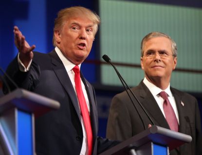 Donald Trump participates in the GOP debate