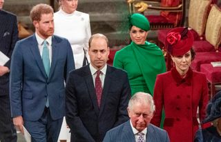 Prince Harry, Duke of Sussex, Meghan, Duchess of Sussex, Prince William, Duke of Cambridge, Catherine, Duchess of Cambridge and Prince Charles, Prince of Wales attend the Commonwealth Day Service 2020 on March 9, 2020 in London, England