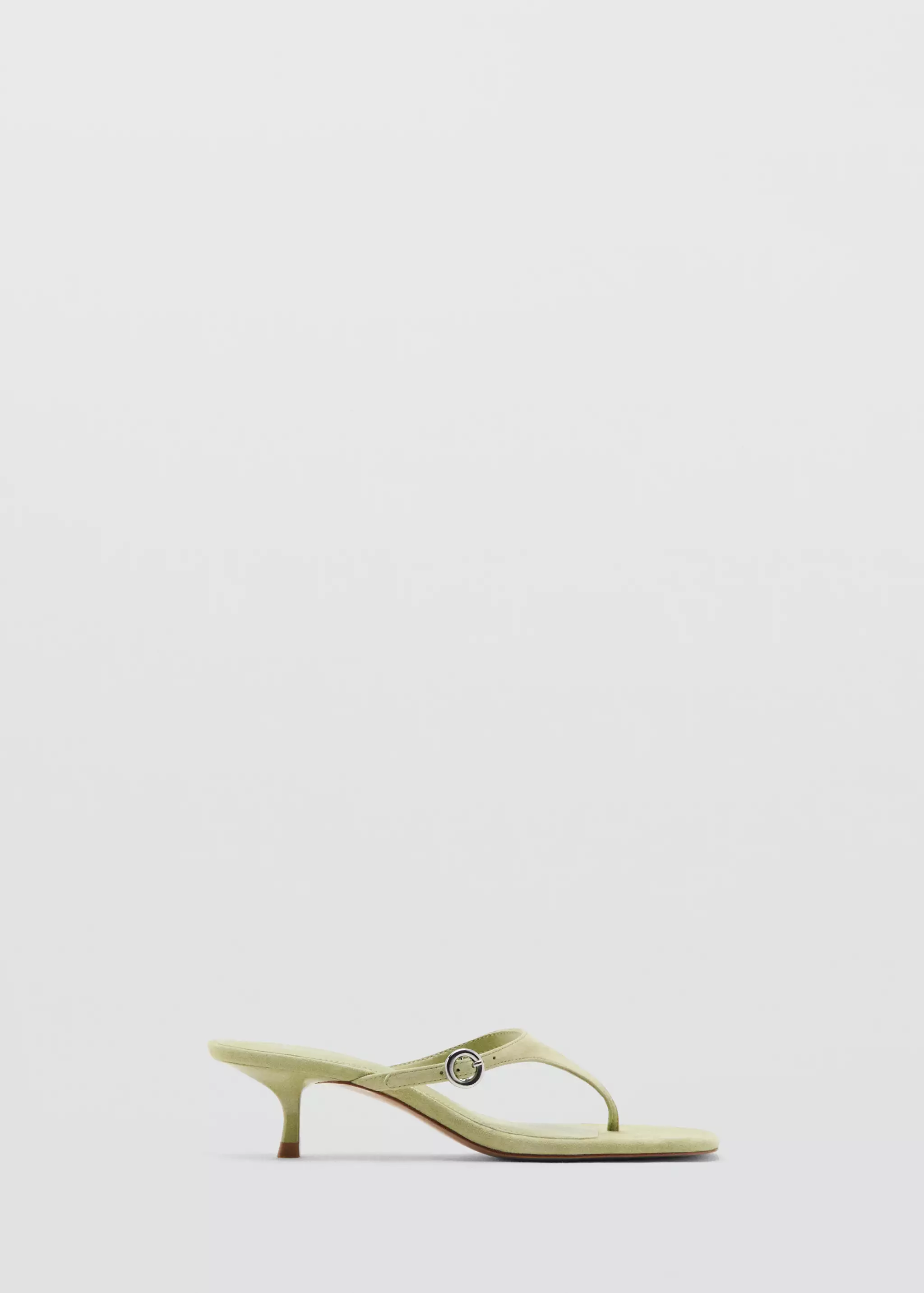 Kitten-Heel Leather Sandal - Women | Mango United Kingdom
