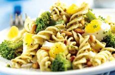 Fusilli with egg and broccoli