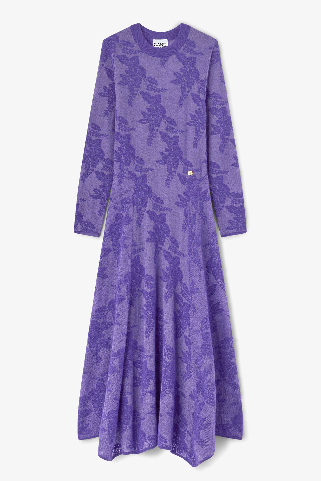 Purple Sheer Flower Dress