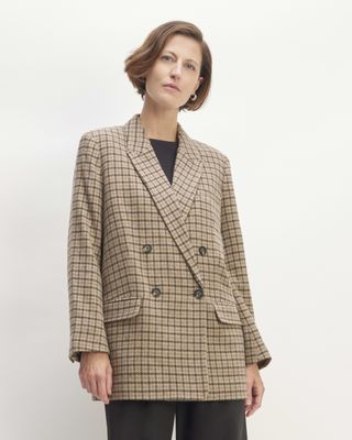 Zweireihiger Blazer aus Rewool®