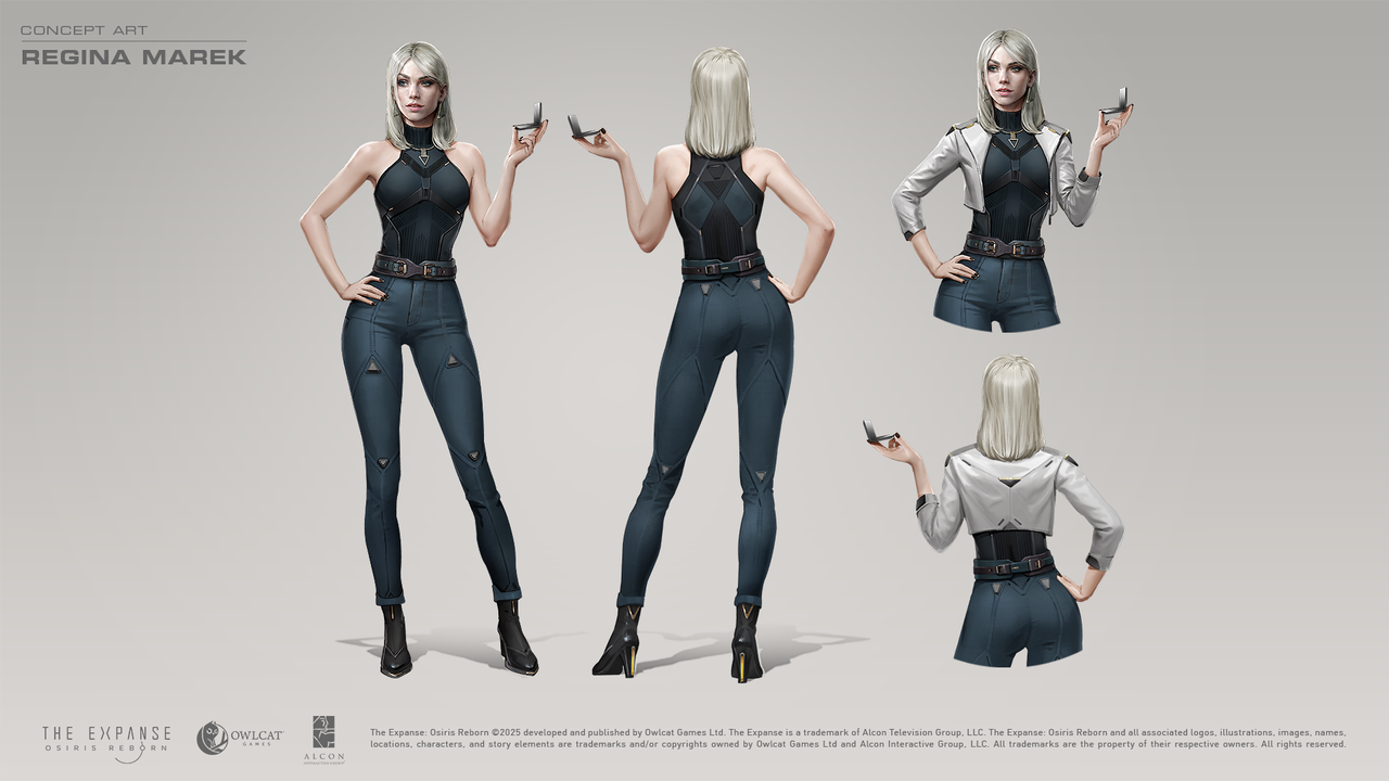 Concept art of Regina, a companion in The Expanse: Osiris Reborn.