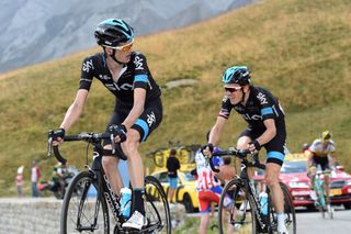 Wouter Poels and Geraint Thomas on stage seventeen of the 2015 Tour de France