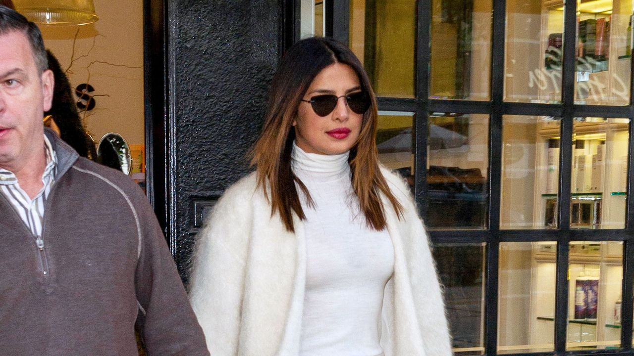 Priyanka Chopra Jonas Leaves a Hair Salon Clad in American Eagle Jeans