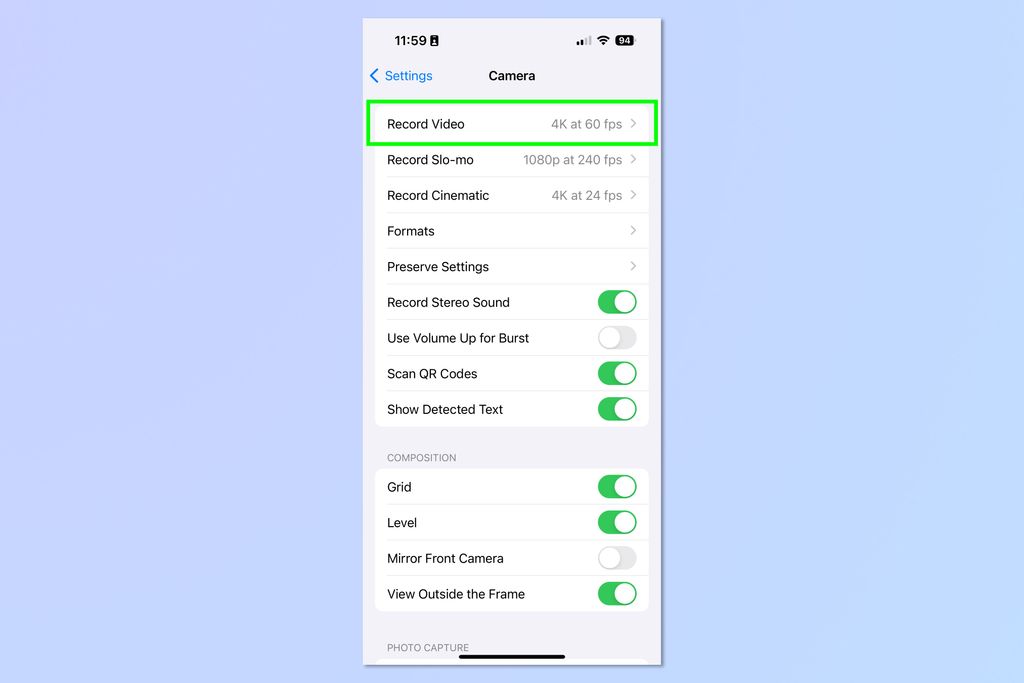 how to enable stabilization on iphone 13 pro